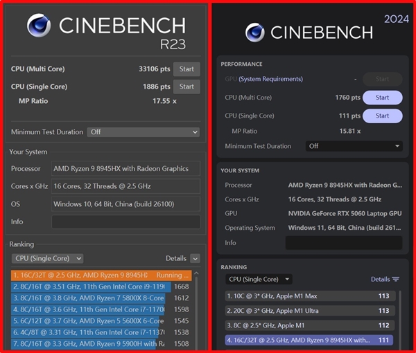 性价比最高的游戏本处理器锐龙98945HX性能实测(图2)