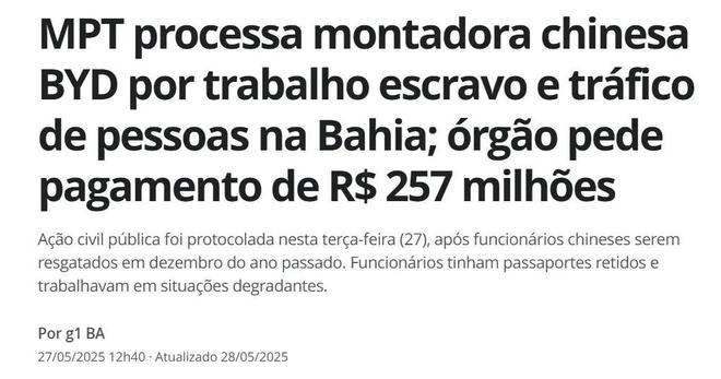 浅度▎比亚迪巴西工厂事件全纪录(图4)