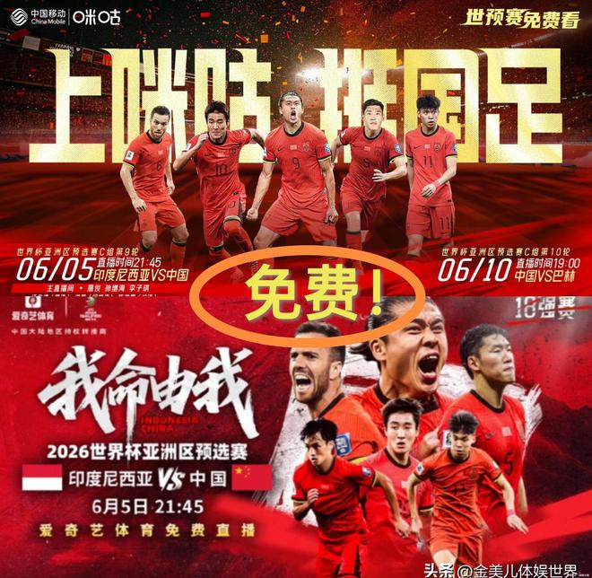 明晚直播：印尼对阵中国CCTV5停播两平台免费观看！(图2)